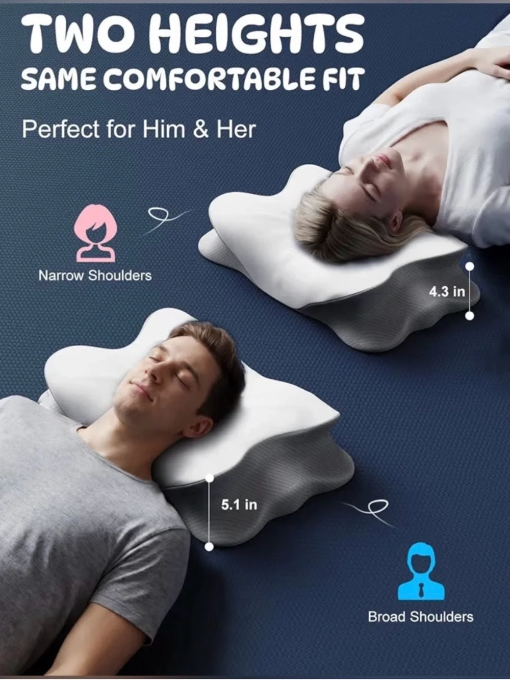 Cooling Cervical Neck Pillow for pain relief ergonomic mellow sleep pillow